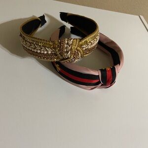 Chic Gold and Pink Headband Duo
